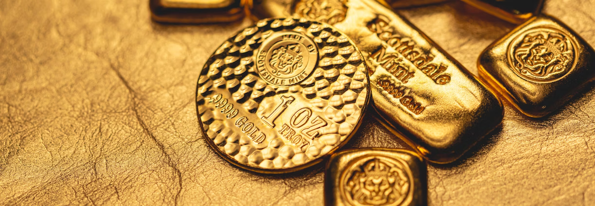 Gold Coins and Bars
